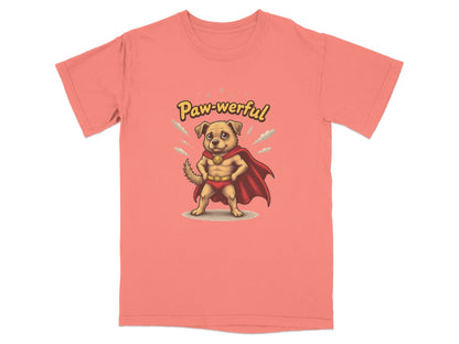 Pawerful Super Hero Dog Graphic Novelty Cool T-Shirt - IconVexa