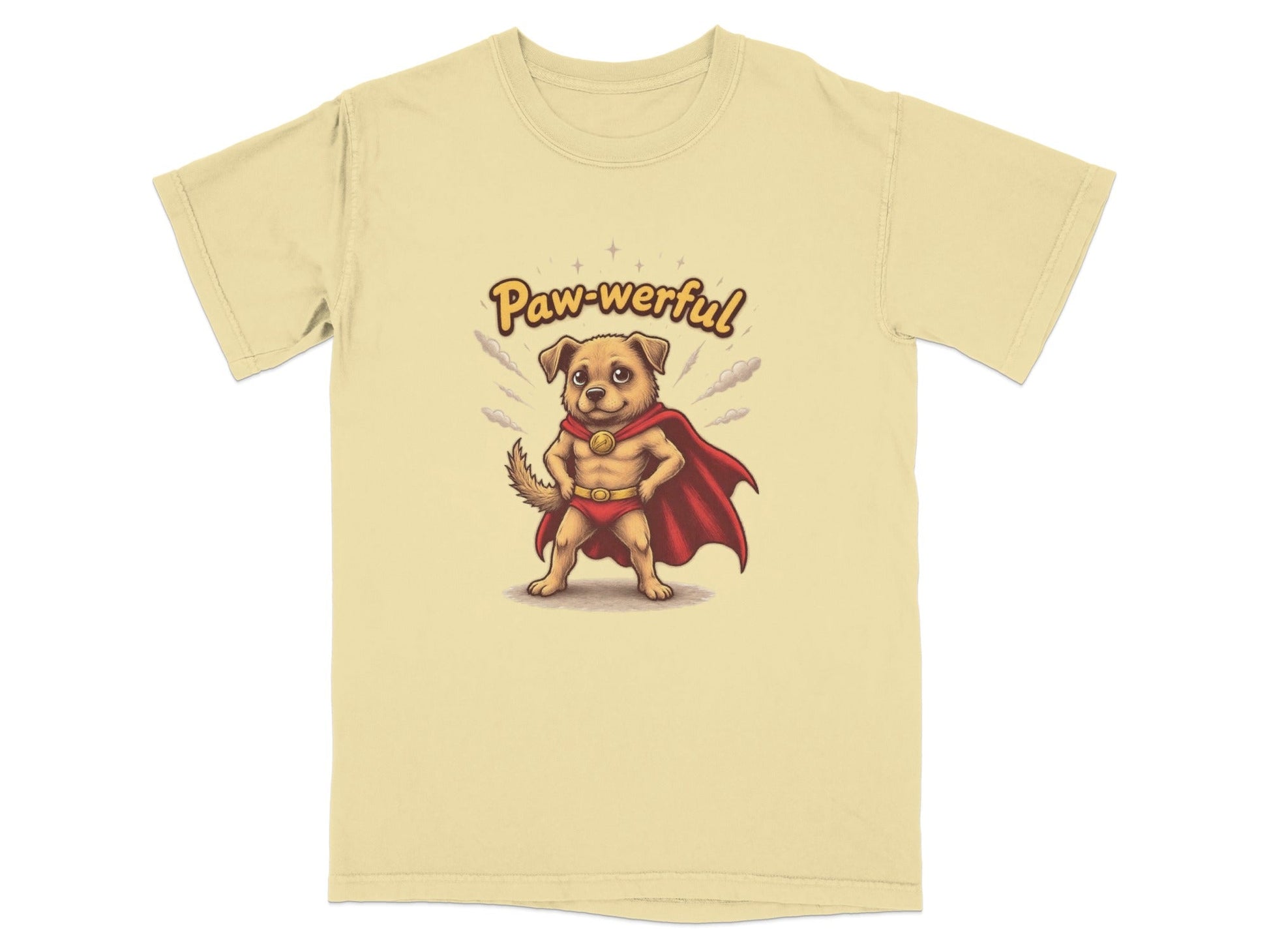 Pawerful Super Hero Dog Graphic Novelty Cool T-Shirt - IconVexa