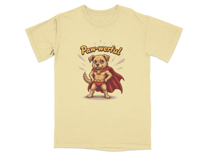 Pawerful Super Hero Dog Graphic Novelty Cool T-Shirt - IconVexa