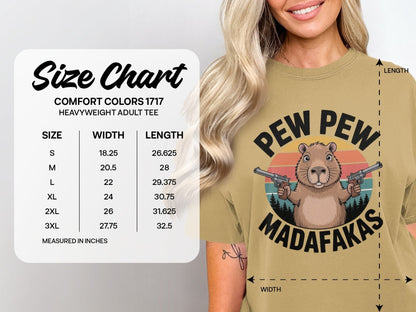 Pew Pew Madafakas Capybara T-Shirt, Funny Animal Tee, Meme Shirt, Sarcastic Shirt, Gift for Capybara Lover, Capybara Gangster Shirt - IconVexa