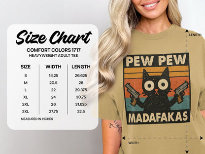 Pew Pew Madafakas Cat T-Shirt, Funny Cat Shirt, Gangster Cat, Gift for Cat Lover, Cat with Guns, Novelty T-Shirt, Trending Now - IconVexa