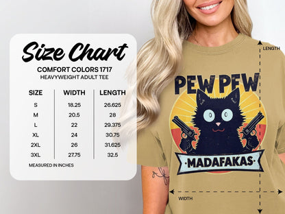 Pew Pew Madafakas Funny Cat T-Shirt, Gangster Cat Tee, Novelty Animal Shirt, Sarcastic Humor Shirt, Unique Graphic Tee Shirt - IconVexa