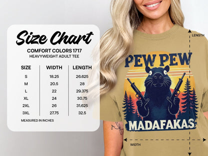 Pew Pew Madafakas T-Shirt, Funny Raccoon Tee, Animal Shirt, Graphic T-Shirt, Trendy T-Shirt, Sarcastic Shirt, Meme T-Shirt, Viral Shirt - IconVexa