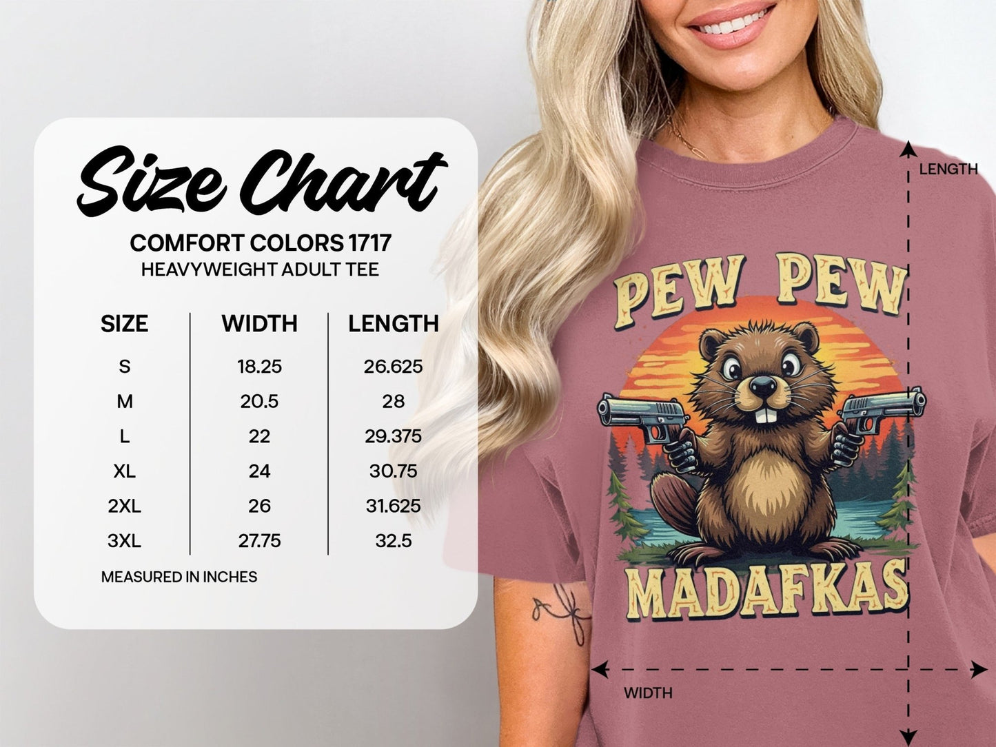 Pew Pew Madafkas Beaver T-Shirt, Funny Animal Tee, Gun Beaver Shirt, Wildlife Meme Tee, Beaver Lover Gift, Trending T-Shirt - IconVexa