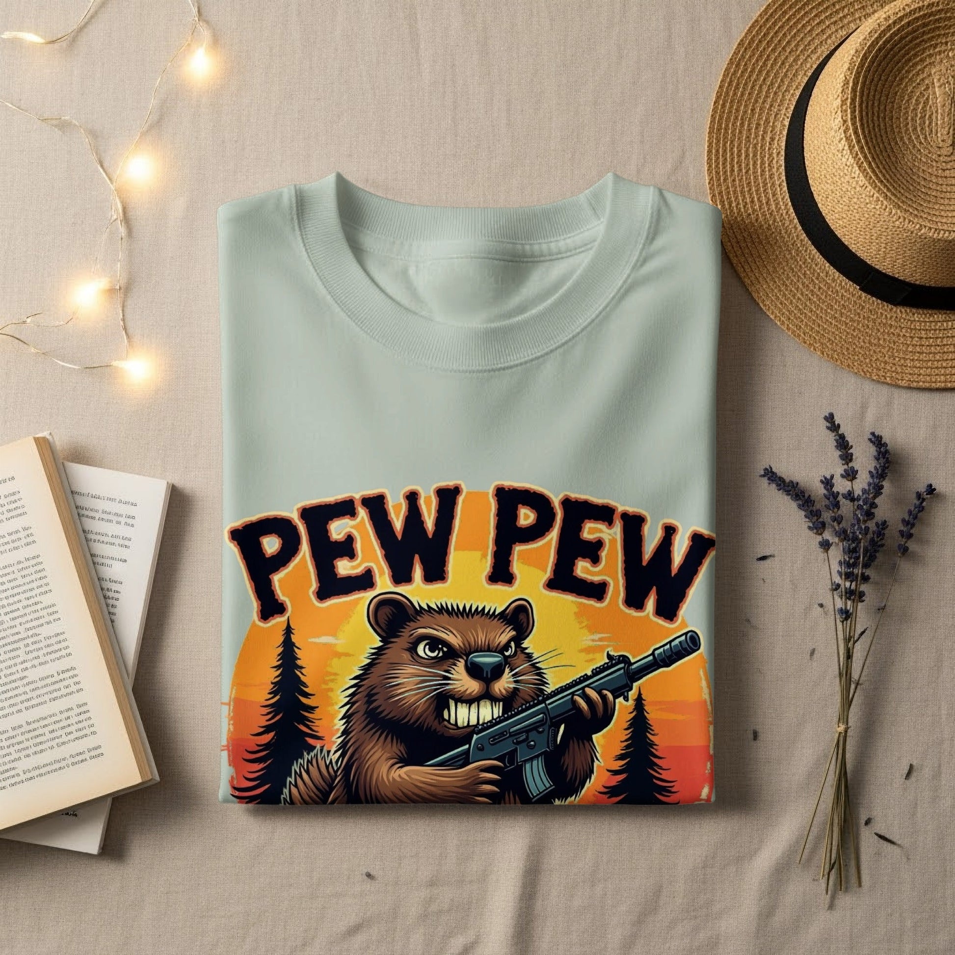 Pew Pew Madafkas T-Shirt, Funny Beaver, Armed Rodent Tee, Novelty Animal Shirt, Meme T-Shirt, Graphic Tee, Statement T-Shirt - IconVexa