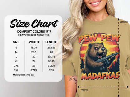 Pew Pew Madafkas T-Shirt, Funny Beaver T-Shirt, Gun T-Shirt, Novelty Tee, Animal T-Shirt, Graphic Tee, Trendy T-Shirt, Gift T-Shirt - IconVexa