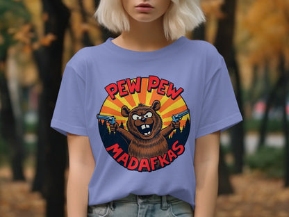 Pew Pew Madafkas Tee, Beaver Shirt, Funny T-Shirt, Cartoon T-Shirt, Animal Tee, Meme Shirt, Graphic Shirt, Novelty T-Shirt, Gift T-Shirt - IconVexa