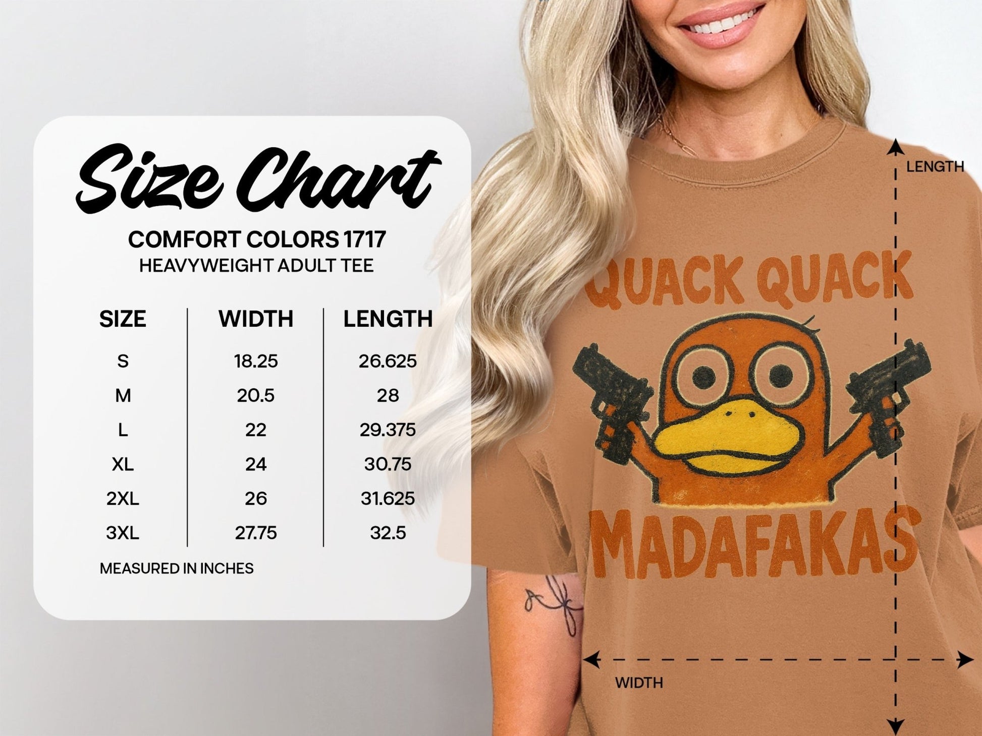 Quack Quack Duck T-Shirt, Funny Duck Shirt, Duck with Guns Tee, Meme Shirt, Popular Shirt, Trending T-Shirt, Gift for Duck Lovers - IconVexa