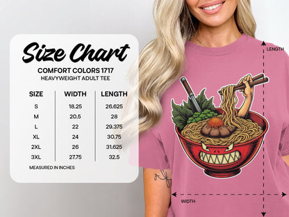 Ramen T-Shirt, Angry Bowl, Japanese Food, Anime Shirt, Cool Graphic Tee, Foodie Gift, Funny T-Shirt, Unique Design T-Shirt, Comfort T-Shirt - IconVexa