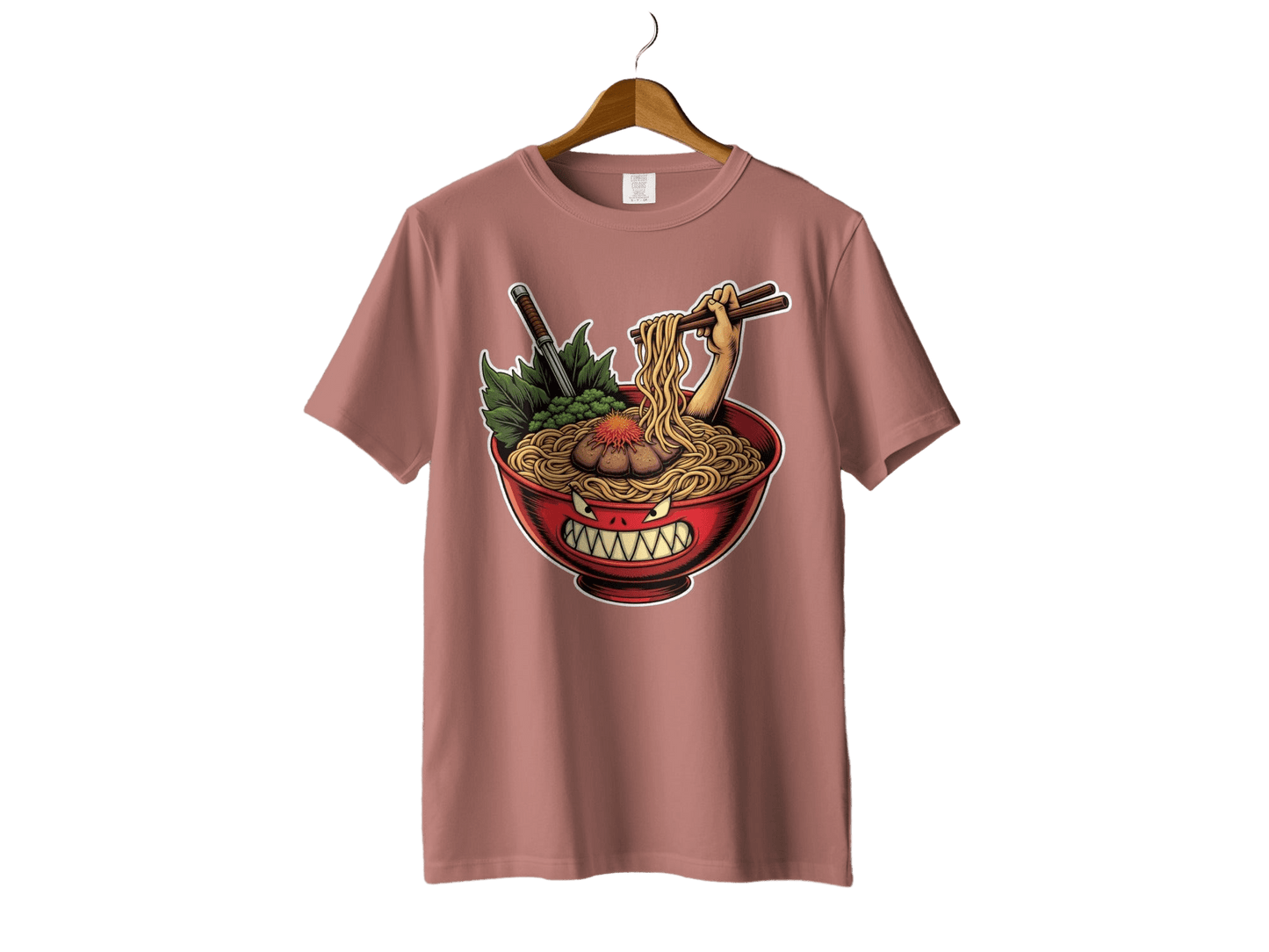 Ramen T-Shirt, Angry Bowl, Japanese Food, Anime Shirt, Cool Graphic Tee, Foodie Gift, Funny T-Shirt, Unique Design T-Shirt, Comfort T-Shirt - IconVexa