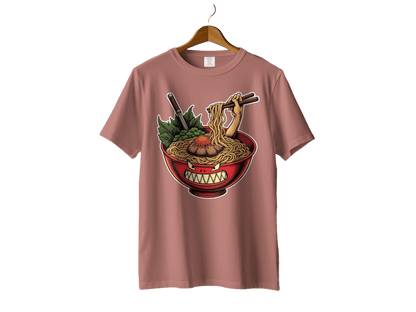 Ramen T-Shirt, Angry Bowl, Japanese Food, Anime Shirt, Cool Graphic Tee, Foodie Gift, Funny T-Shirt, Unique Design T-Shirt, Comfort T-Shirt - IconVexa