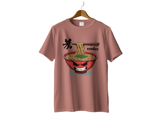 Ramen T-Shirt, Angry Noodle Bowl Tee, Funny Food Shirt, Japanese Noodles Gift, Anime T Shirt, Cartoon Food Tshirt, Unisex Noodle Lover Top - IconVexa