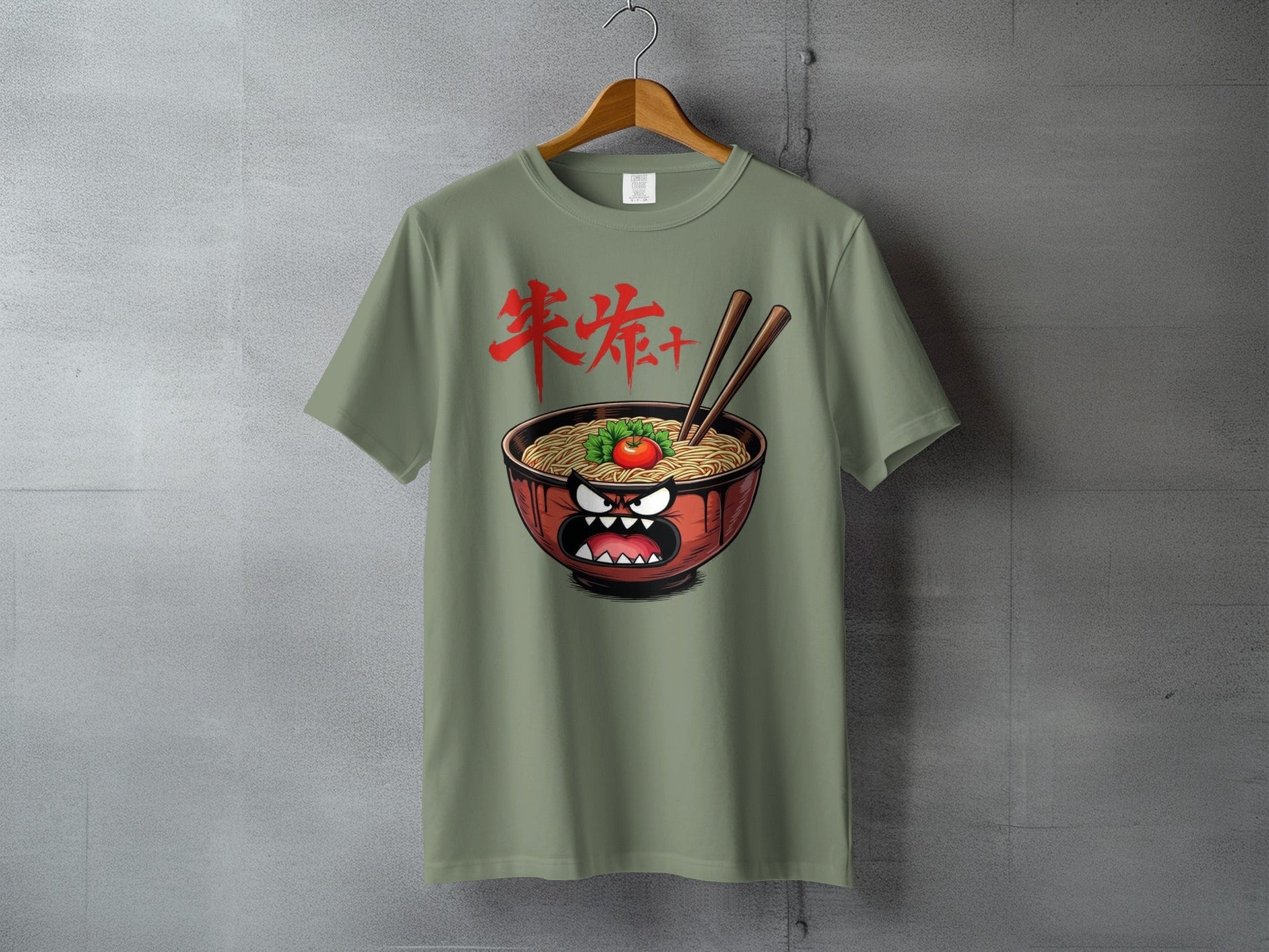 Ramen T-Shirt, Angry Ramen Bowl Tee, Noodle Shirt, Japanese Food, Funny Food Shirt, Ramen Lover Gift, Graphic Tee, Unisex T-Shirt, Foodie - IconVexa