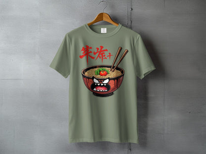 Ramen T-Shirt, Angry Ramen Bowl Tee, Noodle Shirt, Japanese Food, Funny Food Shirt, Ramen Lover Gift, Graphic Tee, Unisex T-Shirt, Foodie - IconVexa