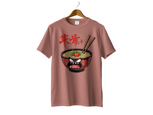 Ramen T-Shirt, Angry Ramen Bowl Tee, Noodle Shirt, Japanese Food, Funny Food Shirt, Ramen Lover Gift, Graphic Tee, Unisex T-Shirt, Foodie - IconVexa