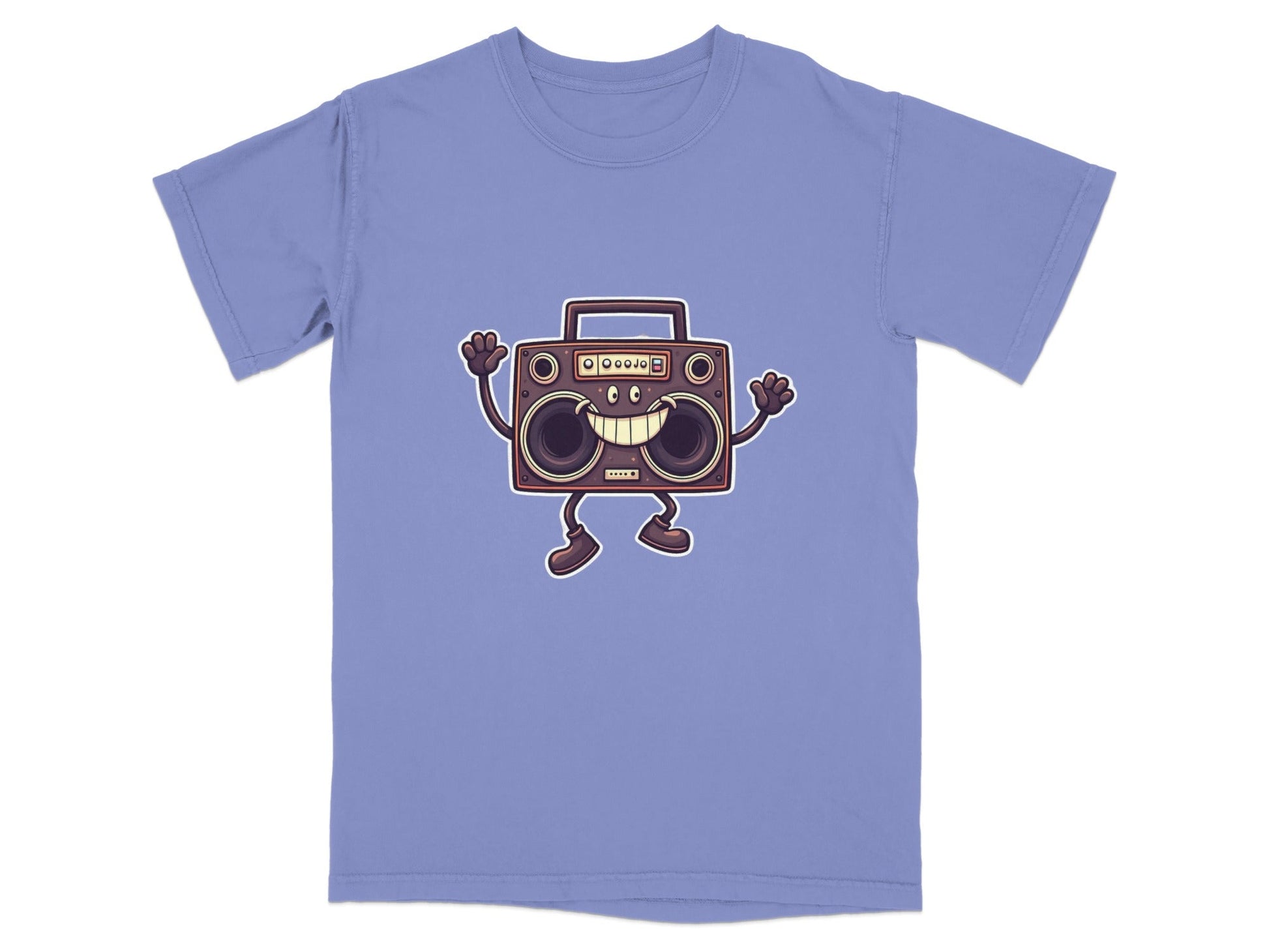 Retro Boombox Smiley Face Vintage Music Player Gift T-Shirt - IconVexa