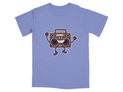 Retro Boombox Smiley Face Vintage Music Player Gift T-Shirt - IconVexa