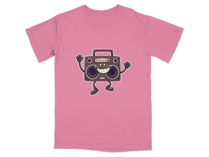 Retro Boombox Smiley Face Vintage Music Player Gift T-Shirt - IconVexa