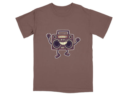 Retro Boombox Smiley Face Vintage Music Player Gift T-Shirt - IconVexa
