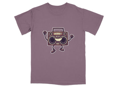 Retro Boombox Smiley Face Vintage Music Player Gift T-Shirt - IconVexa