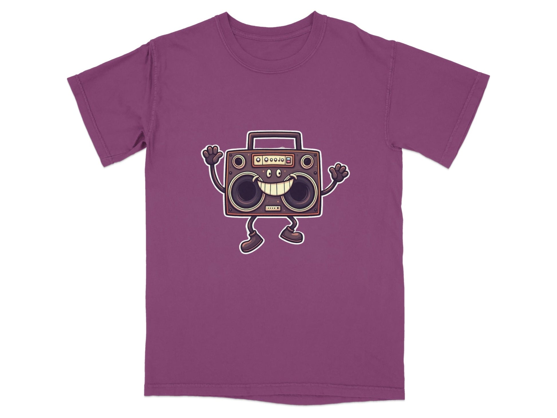Retro Boombox Smiley Face Vintage Music Player Gift T-Shirt - IconVexa