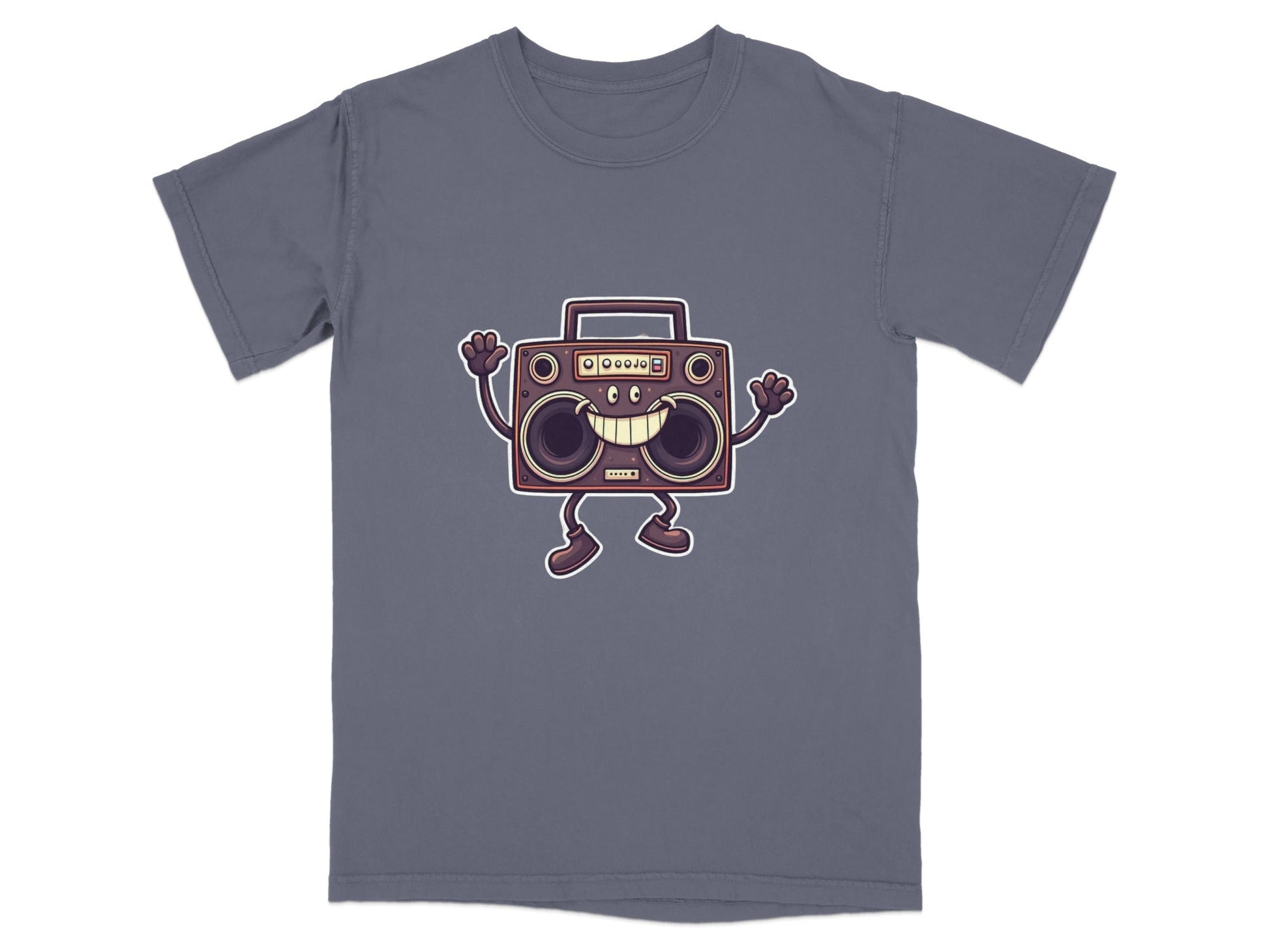 Retro Boombox Smiley Face Vintage Music Player Gift T-Shirt - IconVexa