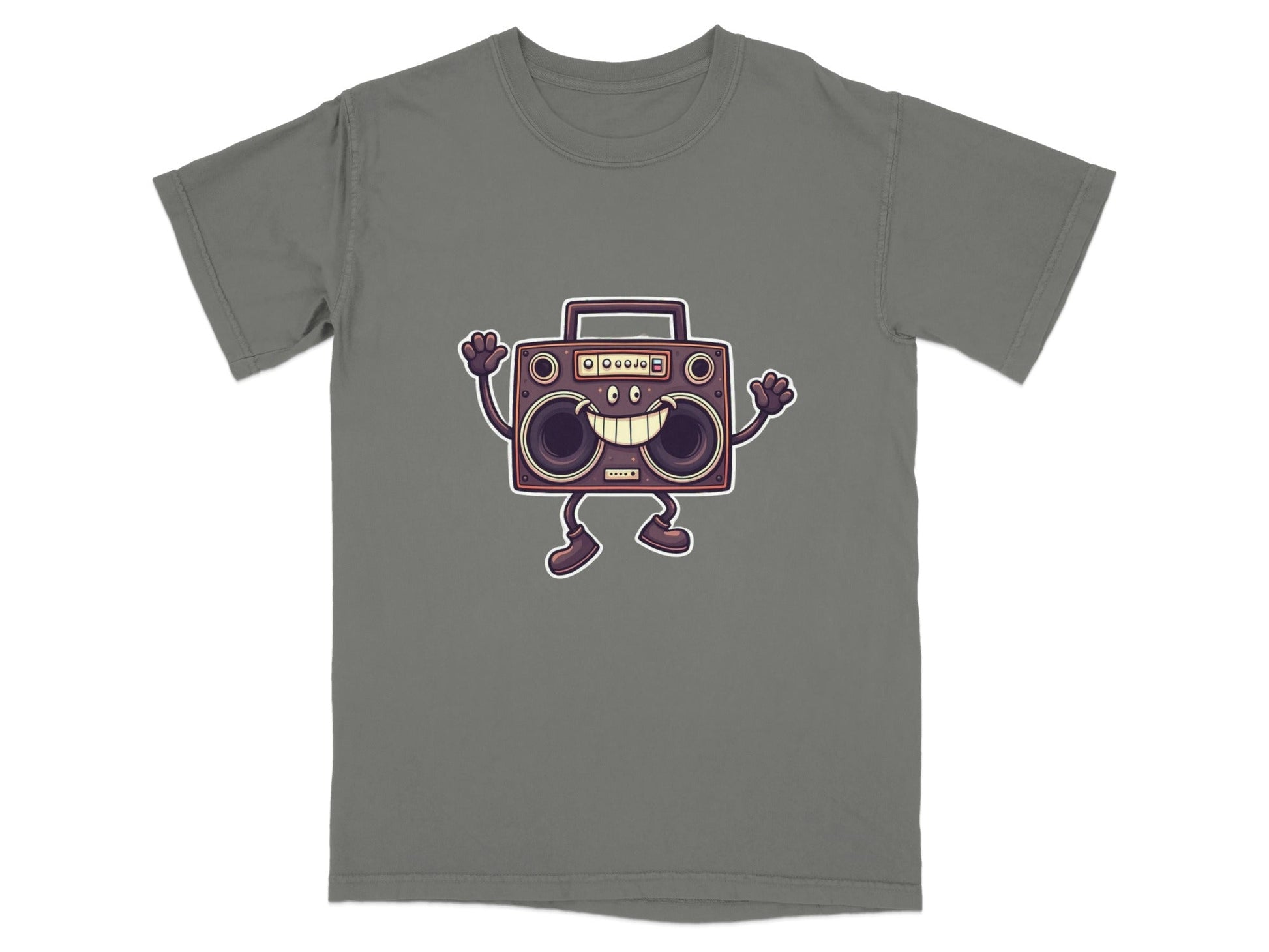 Retro Boombox Smiley Face Vintage Music Player Gift T-Shirt - IconVexa