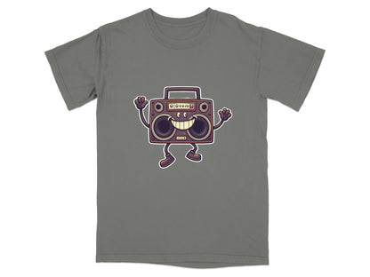 Retro Boombox Smiley Face Vintage Music Player Gift T-Shirt - IconVexa