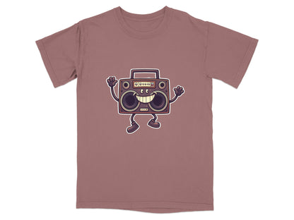 Retro Boombox Smiley Face Vintage Music Player Gift T-Shirt - IconVexa