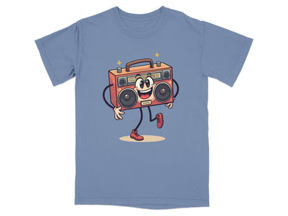 Retro Cartoon Boombox Character Graphic Art Cool T-Shirt - IconVexa