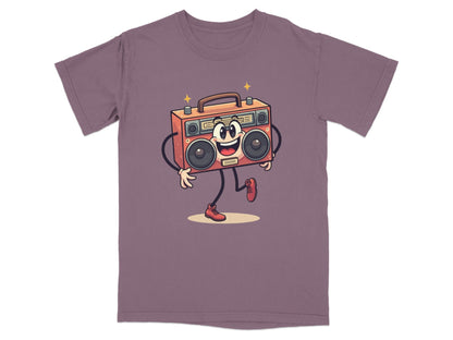 Retro Cartoon Boombox Character Graphic Art Cool T-Shirt - IconVexa