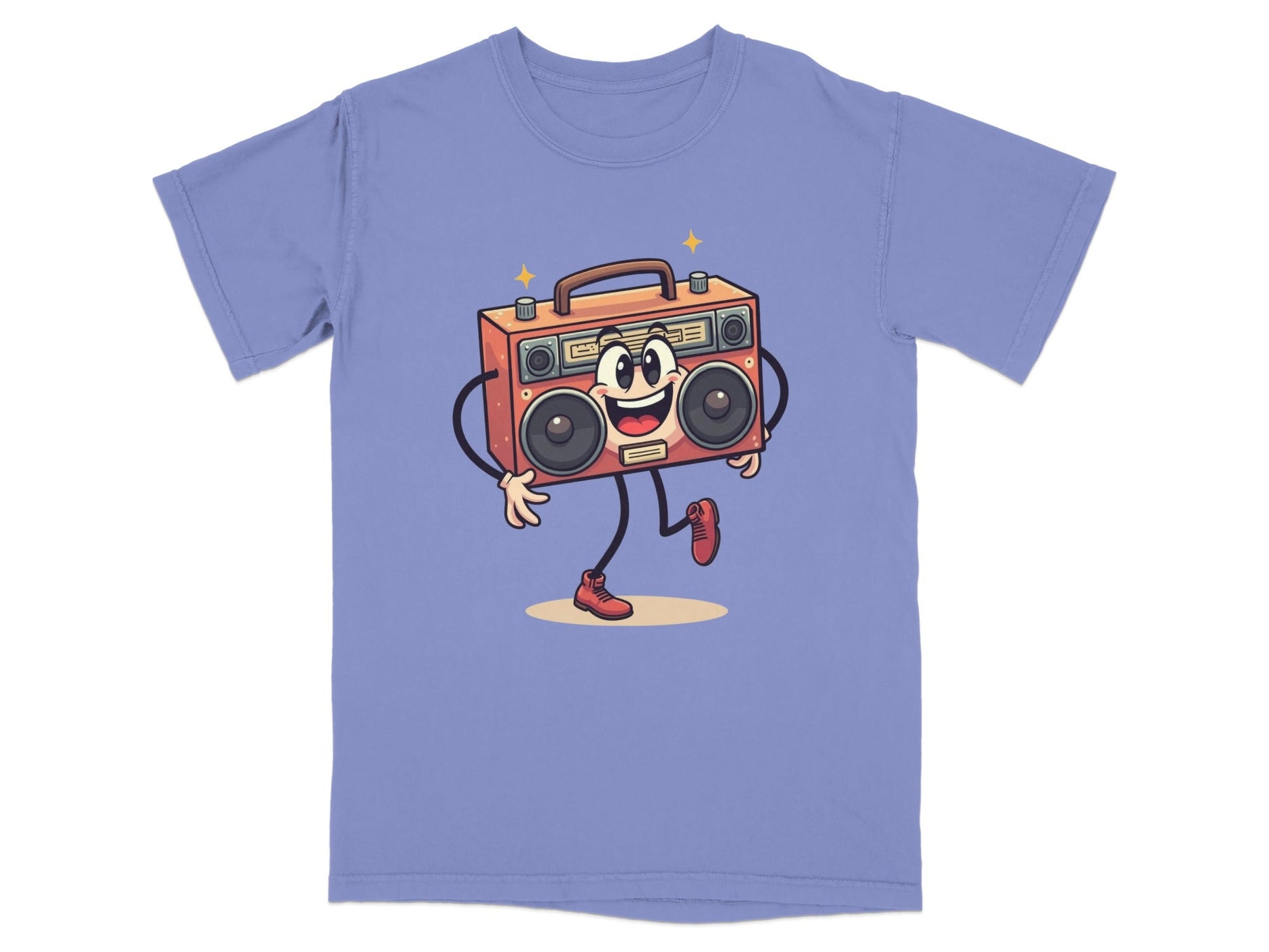Retro Cartoon Boombox Character Graphic Art Cool T-Shirt - IconVexa
