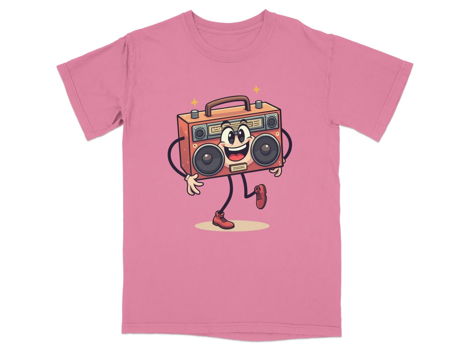 Retro Cartoon Boombox Character Graphic Art Cool T-Shirt - IconVexa