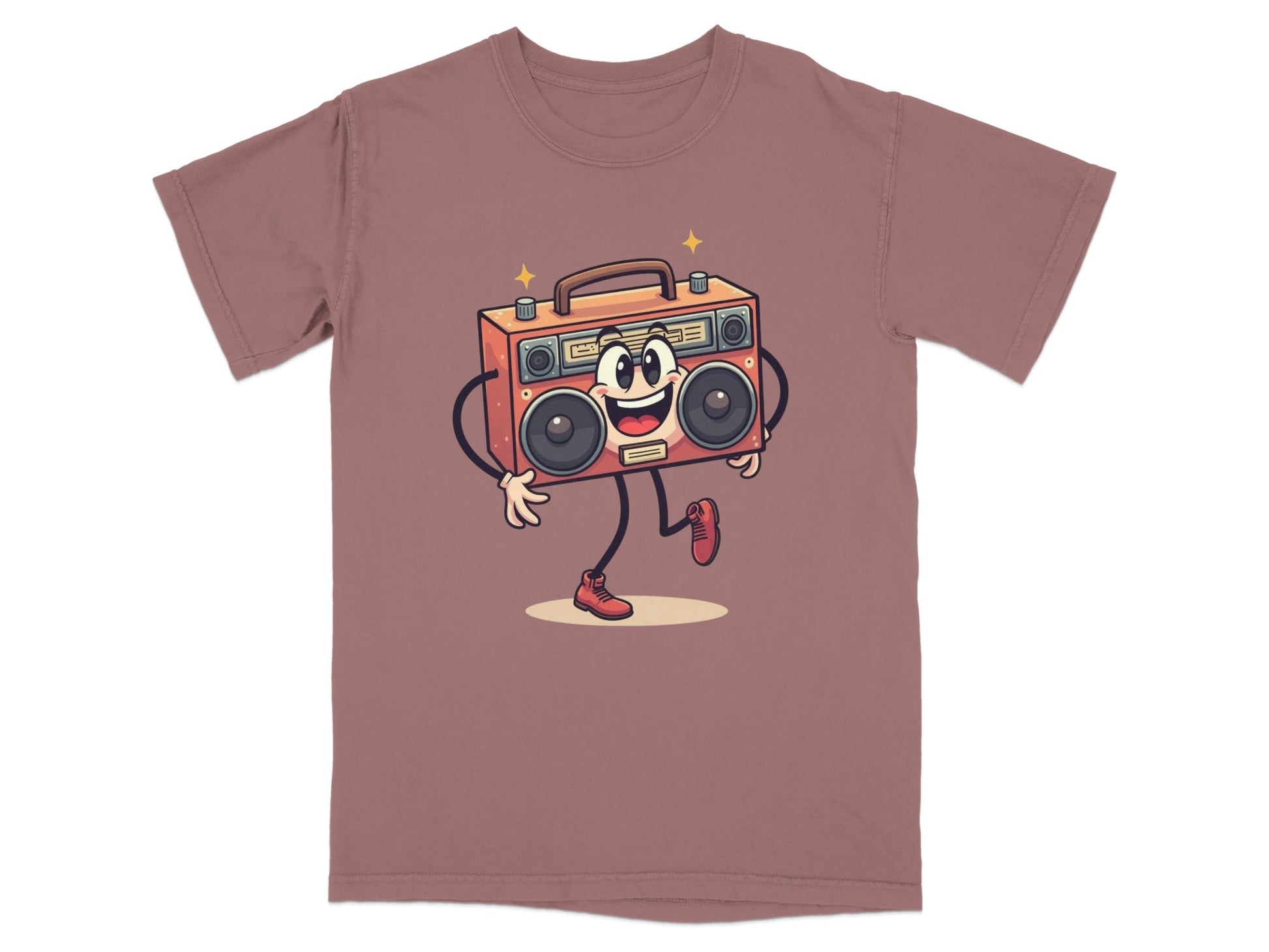Retro Cartoon Boombox Character Graphic Art Cool T-Shirt - IconVexa