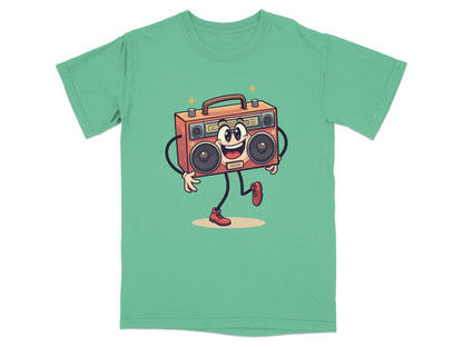 Retro Cartoon Boombox Character Graphic Art Cool T-Shirt - IconVexa