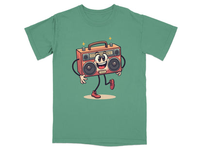 Retro Cartoon Boombox Character Graphic Art Cool T-Shirt - IconVexa
