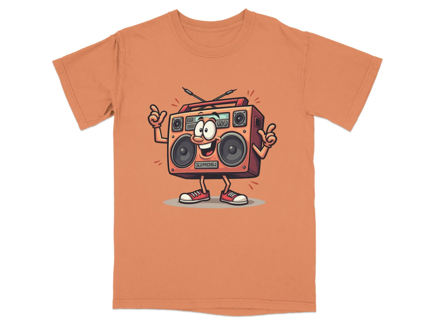 Retro Radio Cartoon Character Cool Audio System T-Shirt - IconVexa