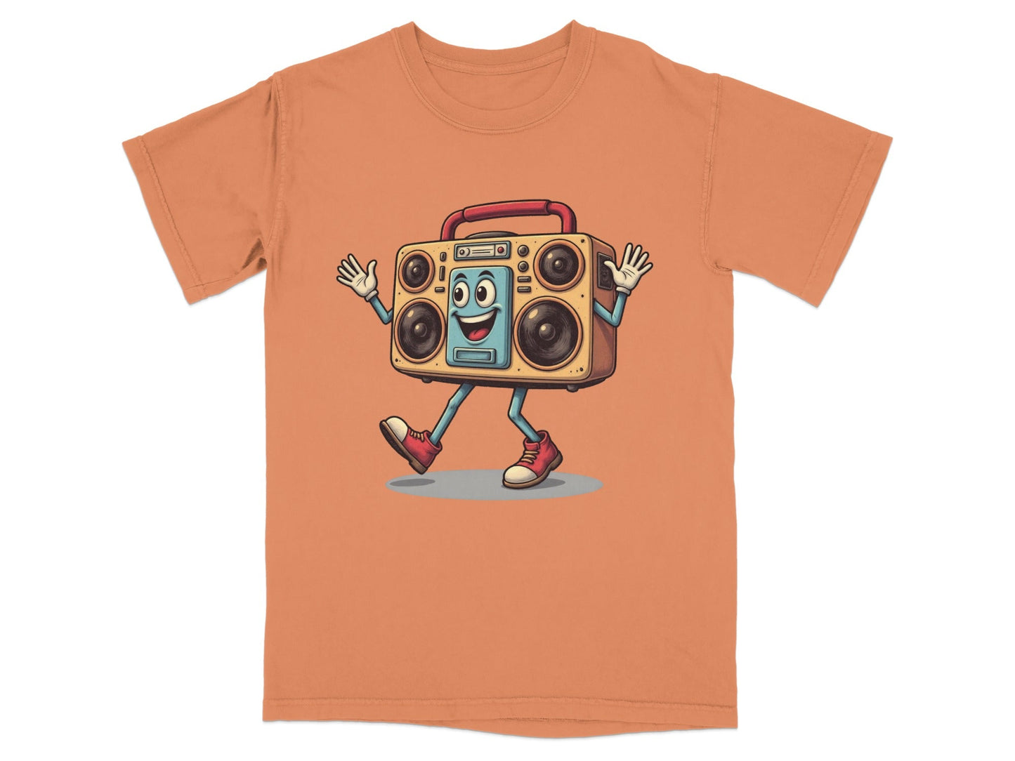 Retro Radio Cartoon Character Illustration Graphic T-Shirt - IconVexa