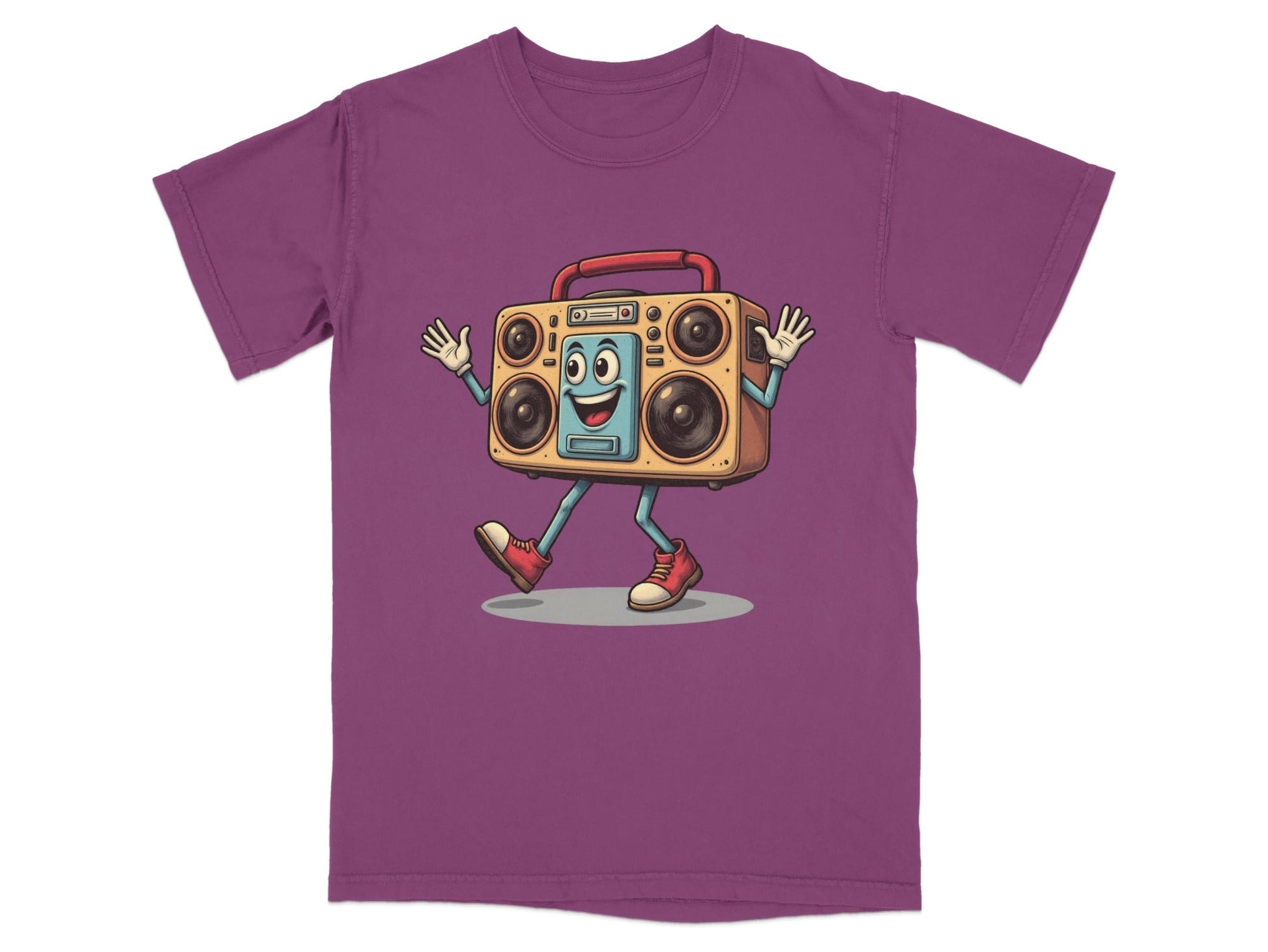 Retro Radio Cartoon Character Illustration Graphic T-Shirt - IconVexa