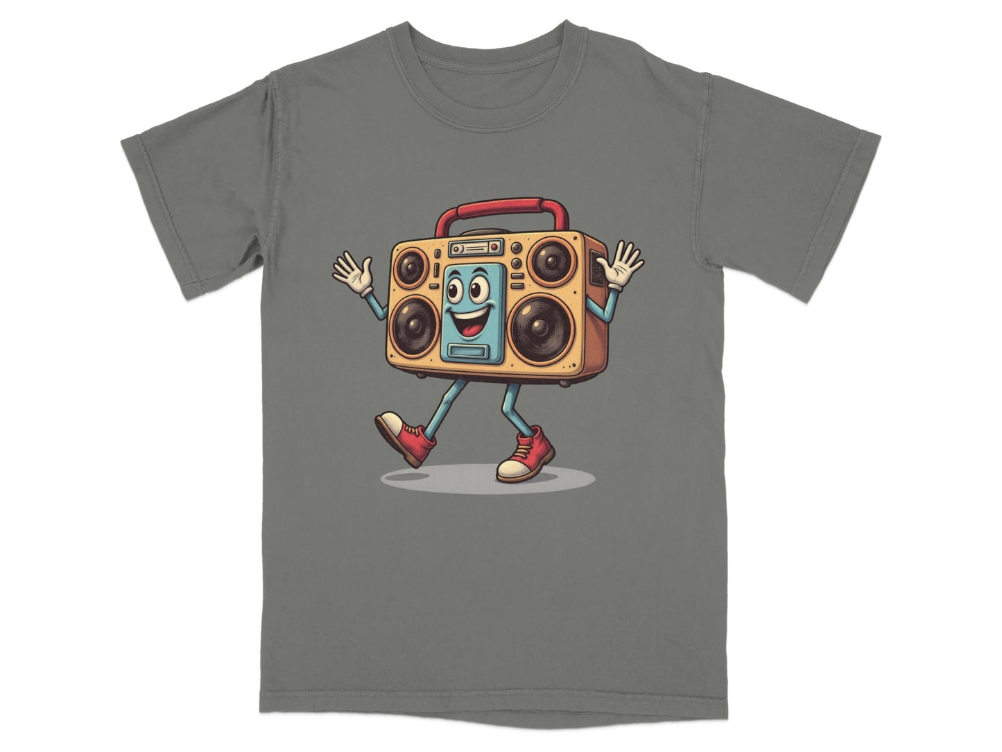 Retro Radio Cartoon Character Illustration Graphic T-Shirt - IconVexa