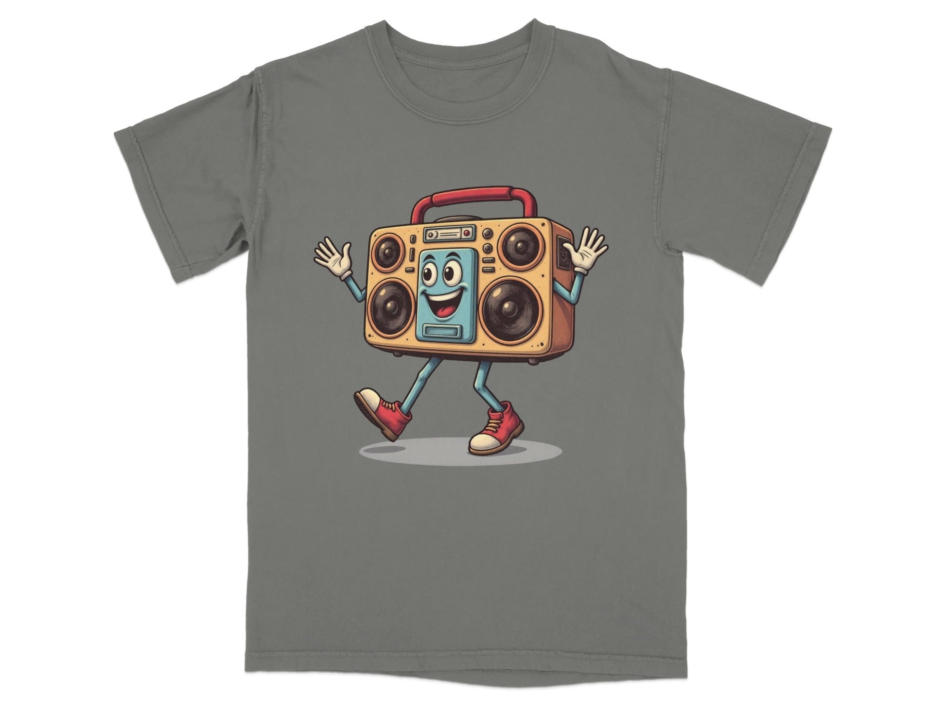 Retro Radio Cartoon Character Illustration Graphic T-Shirt - IconVexa