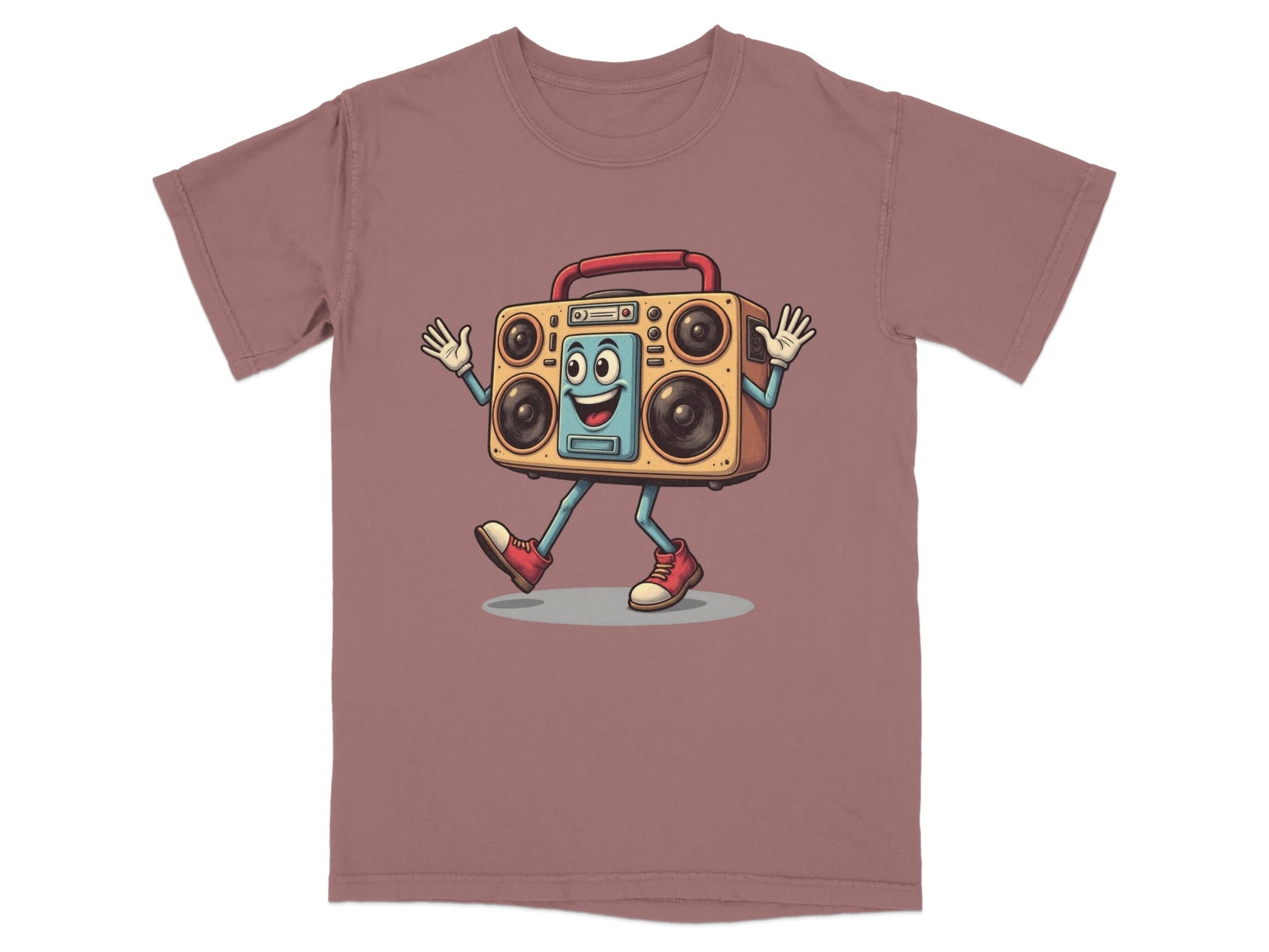 Retro Radio Cartoon Character Illustration Graphic T-Shirt - IconVexa