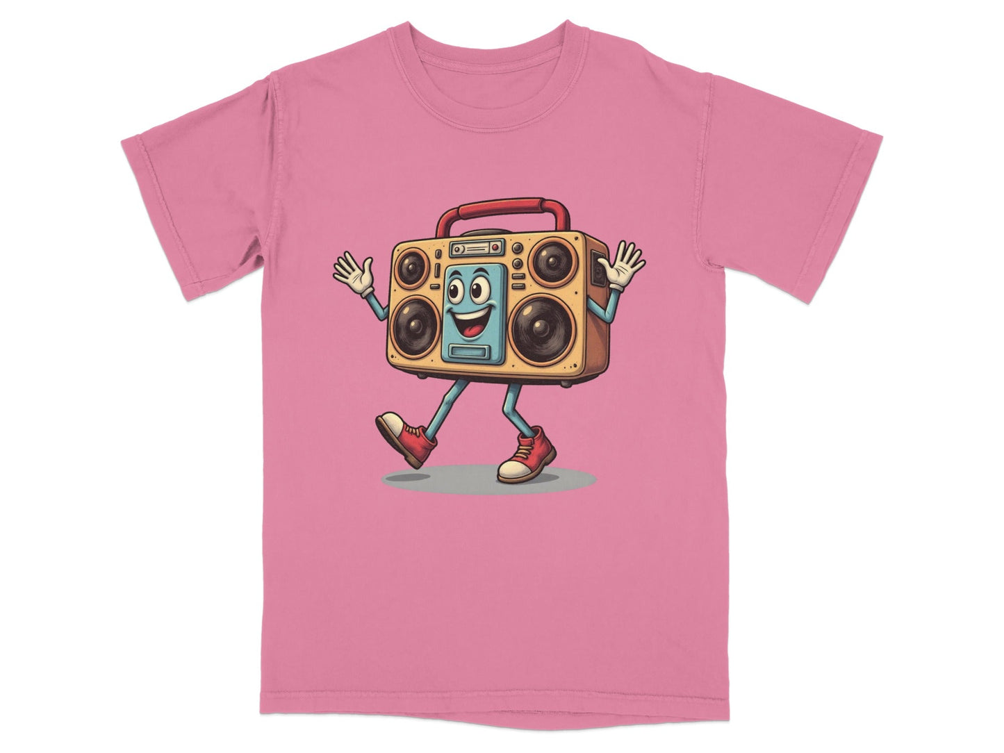 Retro Radio Cartoon Character Illustration Graphic T-Shirt - IconVexa