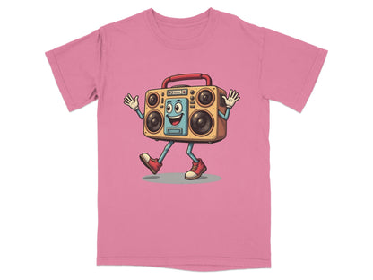 Retro Radio Cartoon Character Illustration Graphic T-Shirt - IconVexa