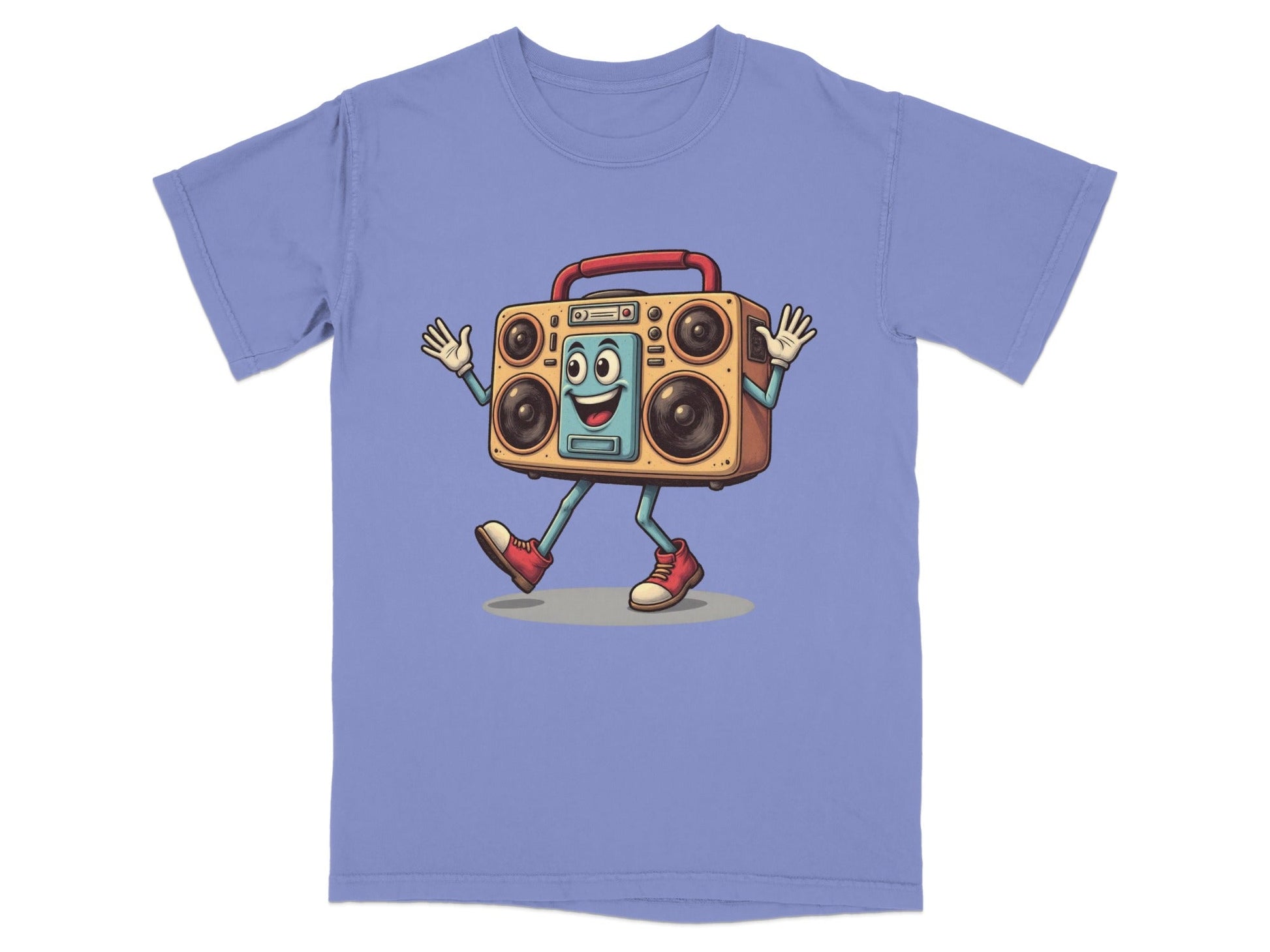 Retro Radio Cartoon Character Illustration Graphic T-Shirt - IconVexa