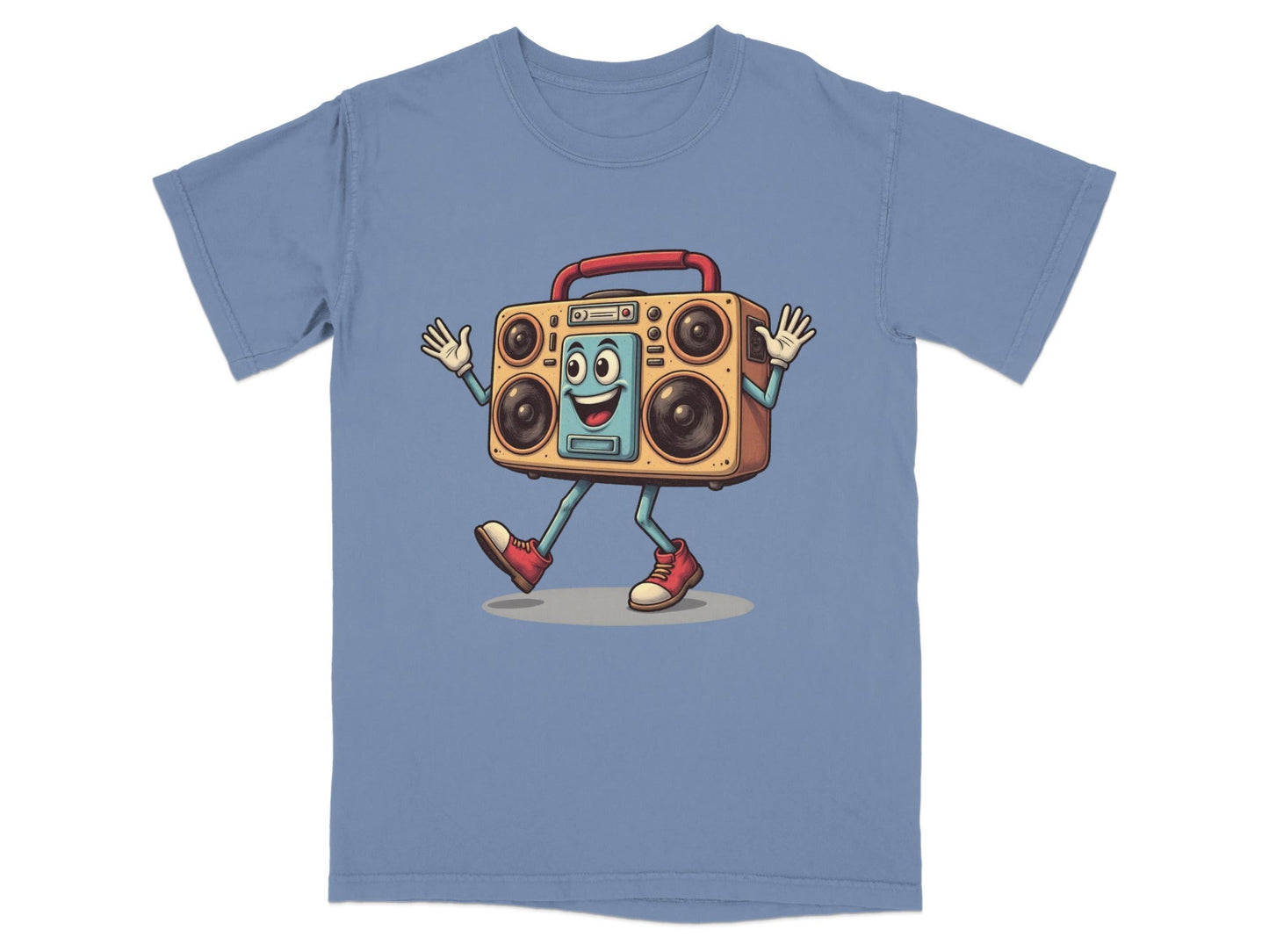 Retro Radio Cartoon Character Illustration Graphic T-Shirt - IconVexa