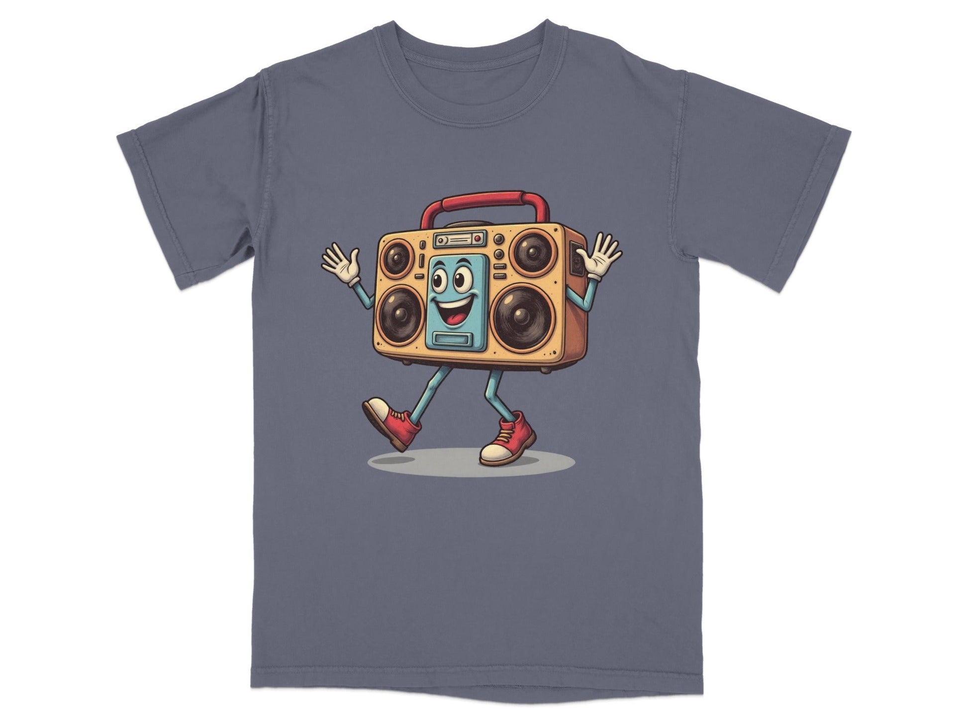 Retro Radio Cartoon Character Illustration Graphic T-Shirt - IconVexa