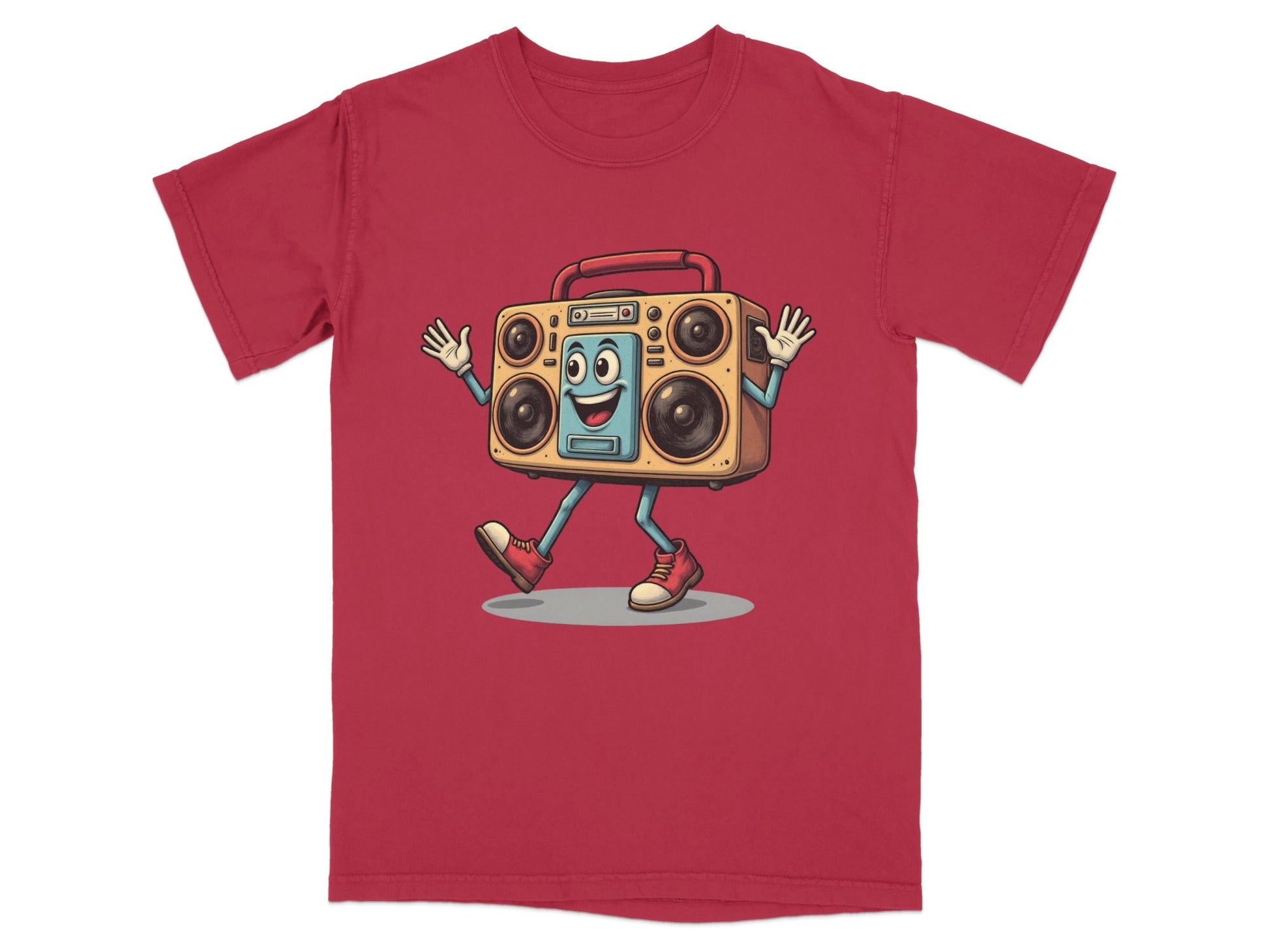 Retro Radio Cartoon Character Illustration Graphic T-Shirt - IconVexa