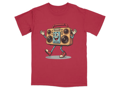 Retro Radio Cartoon Character Illustration Graphic T-Shirt - IconVexa