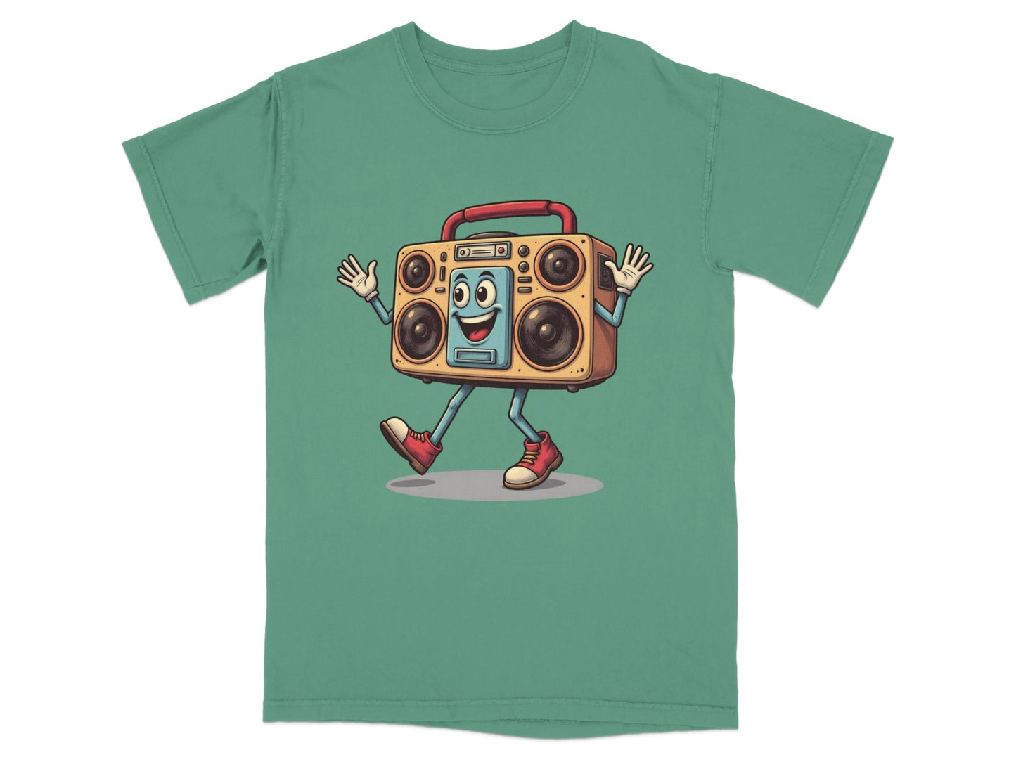 Retro Radio Cartoon Character Illustration Graphic T-Shirt - IconVexa